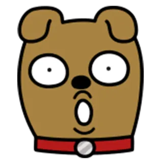 🇸🇷 dog, cartoon, shocked, animal, pet telegram sticker