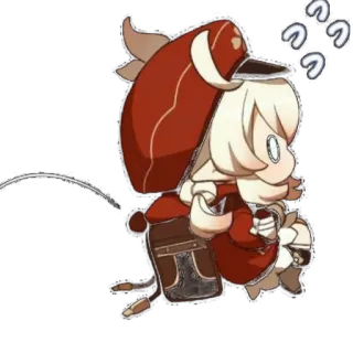 🤪 Klee Genshin Impact Anime, Videojuego, Genshin Impact, Klee, Lindo, Dibujos animados, Pegatina telegram sticker