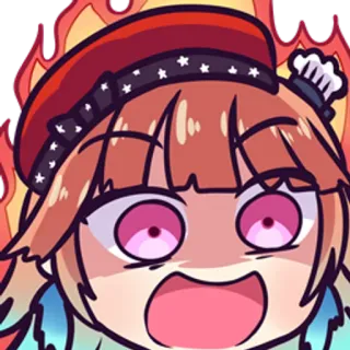 💥 Anime, Desenho animado, Raiva, Fogo, Personagem, Emoções telegram sticker