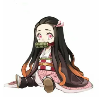 🌸 Nezuko Kamado Demon Slayer 애니, 네즈코, 귀멸의 칼날, 만화, 귀여운, SD캐릭터 telegram sticker
