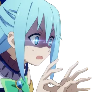 😳 Aqua Konosuba Anime, Karakter, Aqua, Konosuba, Fanart telegram sticker