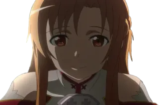 😊 Asuna Sword Art Online Anime, Garota, Sword Art Online, Asuna, Sorrindo, Personagem, Mangá telegram sticker