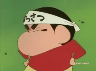 😤 Shin-chan Crayon Shin-chan らっさつ Anime, Dessin animé, Drôle, En colère, Bandeau whatsapp sticker