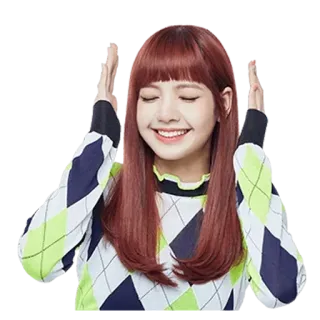 😆 Lisa Frau, K-Pop, Sängerin, Promi, Person, Porträt, süß whatsapp sticker