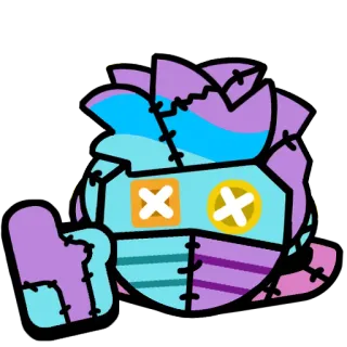 👍 monster, patchwork, schattig, cartoon, sticker, karakter telegram sticker