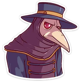 😡 Чумной доктор, Маска, Исторический, Врач, Медицина, Эпидемия telegram sticker