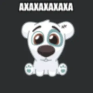 💥 AXAXAXAXAXAXA hond, cartoon, sticker, dier, schattig, wit, verdrietig telegram sticker