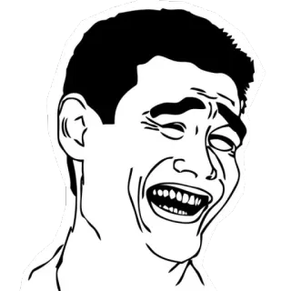 😃 Meme, Ridere, Divertente, Faccia, Internet telegram sticker