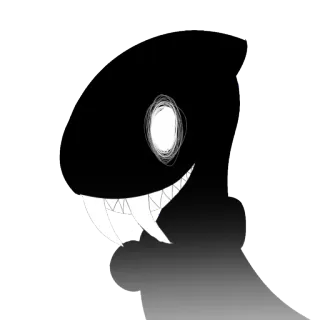 😏 монстр, существо, фэнтези, ужасы, темный, жуткий, силуэт telegram sticker
