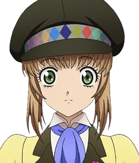 😶 Anime, Personaggio, Ragazza, Ritratto, Cappello whatsapp sticker