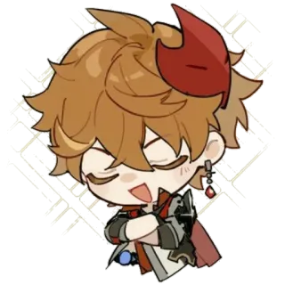 😌 Tartaglia Genshin Impact Anime, Jeu, Tartaglia, Genshin Impact, Chibi whatsapp sticker