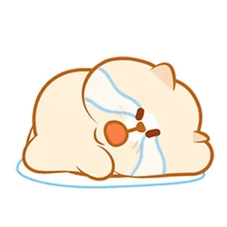 ⭐ huilen, verdrietig, cartoon, schattig, uitgeput, slaperig whatsapp sticker