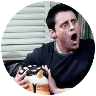 🙉 Joey Tribbiani Friends Joey Tribbiani, Friends, geschockt, verängstigt, lustig, Sitcom whatsapp sticker