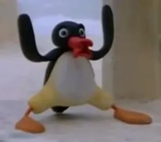 🕺 Pingu pinguino, cartone animato, animazione in plastilina, animale whatsapp sticker