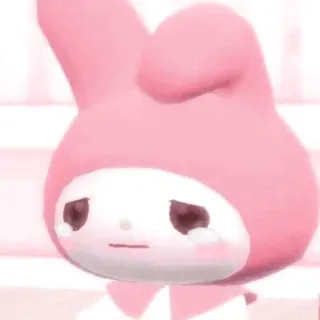 🦕 My Melody My Melody, Sanrio, chorando, kawaii, fofo, rosa whatsapp sticker
