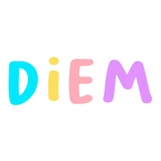 💬 DIEM Diem, colorato, parola, testo whatsapp sticker