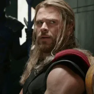 ⚡️ Thor Marvel, Superheld, Gott, Donner, lange Haare, männlich telegram sticker