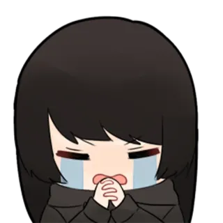 ❤️ sad, crying, anime, manga, emotion telegram sticker