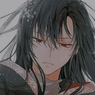 💫 anime, character, man, red eyes, black hair telegram sticker