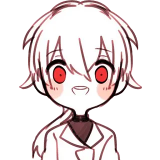 😀 Anime, Cartoon, Chibi, Rote Augen telegram sticker