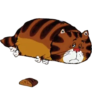 😴 gato, animal, pão, desenho animado telegram sticker