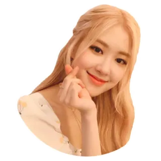 ❤️ Rose Rosa, K-pop, cantante, amor, lindo, gesto, corazón, ídolo whatsapp sticker