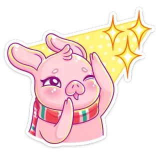 ✨ cerdo, lindo, kawaii, animal, pegatina, dibujo animado telegram sticker
