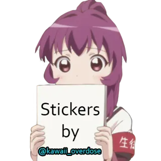 📄 Stickers by @kawaii_overdose nhãn dán, cô gái anime, kawaii, dễ thương telegram sticker