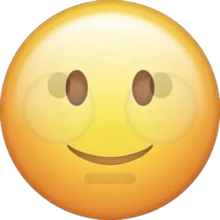 😐 emoji, smile, face, yellow, happy telegram sticker