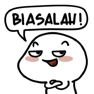 😜 BIASALAH! dibujo animado, meme, expresión, personaje telegram sticker
