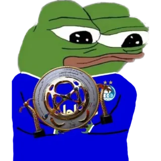 💙 Pepe the Frog اسقلال Pepe, Meme, Katak, Trofi, Olahraga, Arab whatsapp sticker