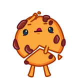 😐 kartun, kue, hati, patah, sedih, makanan telegram sticker