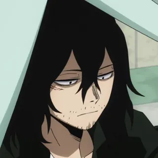 🎒 Shota Aizawa My Hero Academia Shota Aizawa, Eraser Head, My Hero Academia, anime, teacher, hero, tired, sleepy telegram sticker