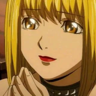 📓 Misa Amane Death Note Аниме, Миса, Смерть, Блондинка whatsapp sticker