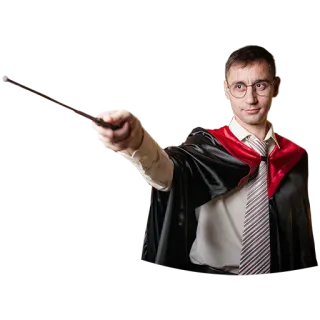 🧚‍♂️ Harry Potter mágico, magia, varinha, Harry Potter, ficção, fantasia telegram sticker