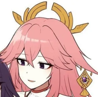 🌟 Yae Miko Genshin Impact Anime, Jeu vidéo, Genshin Impact, Yae Miko, Personnage, Renard, Femme whatsapp sticker