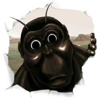 😳 fourmi, créature, anthropomorphe, drôle, trou, dessin animé, insecte telegram sticker