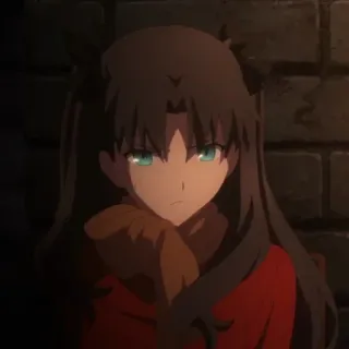 😕 Rin Tohsaka Fate/stay night Anime, Ragazza, Brunetta, Fate Stay Night, Rin Tohsaka telegram sticker
