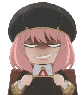 😏 Anya Forger Spy × Family Anya Forger, Spy × Family, Anime, tự mãn, tinh nghịch, nhân vật telegram sticker