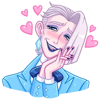 🥰 Desenho animado, Personagem, Corações, Afeição, Animado whatsapp sticker