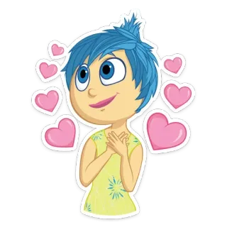 🥰 Joy Inside Out joy, inside out, disney, pixar, emotions, cartoon, character telegram sticker