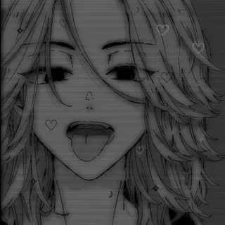 🎡 Anime, Sticker, Manga, Coeur, Mignon, Dessin animé, Personnage telegram sticker