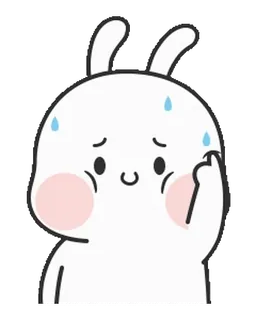 😥 lapin, lapinou, doigt d'honneur, insulte, dessin animé, autocollant telegram sticker
