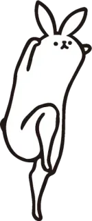 🙃 coniglio, illustrazione, carino, disegno, coniglietto telegram sticker