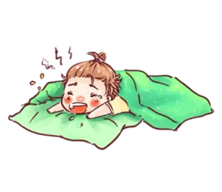 😣 crying, sad, upset, cartoon, sleep, exhausted telegram sticker