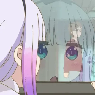 🍓 Kanna Kamui Miss Kobayashi's Dragon Maid Anime, Smok, Słodkie, Kanna Kamui, Kawaii, Miss Kobayashi's Dragon Maid telegram sticker