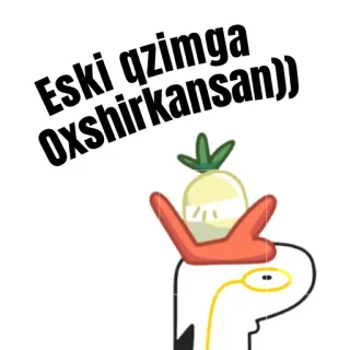 😬 Eski qzimga oxshirkansan)) whatsapp sticker