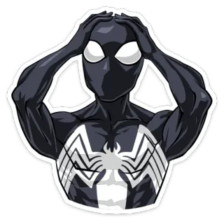 😳 Spider-Man человек-паук, марвел, супергерой, симбиот, комикс telegram sticker