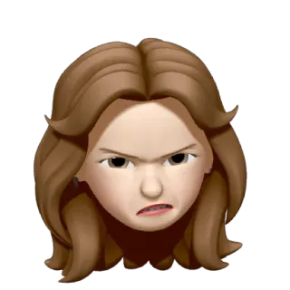 🐻 Memoji, arrabbiato, espressione, emoji, avatar, dispiaciuto telegram sticker