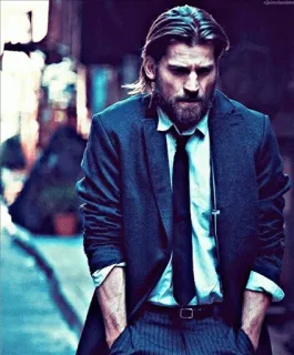 ◽ homem, terno, retrato, moda, modelo masculino telegram sticker